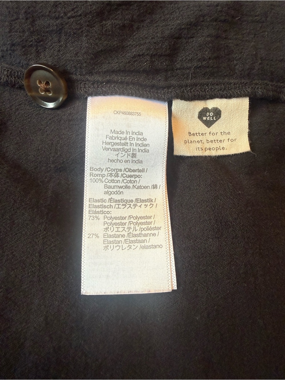 Madewell Black Square-Neck Eyelet Puff Sleeve Peplum Top - Picture 13 of 13